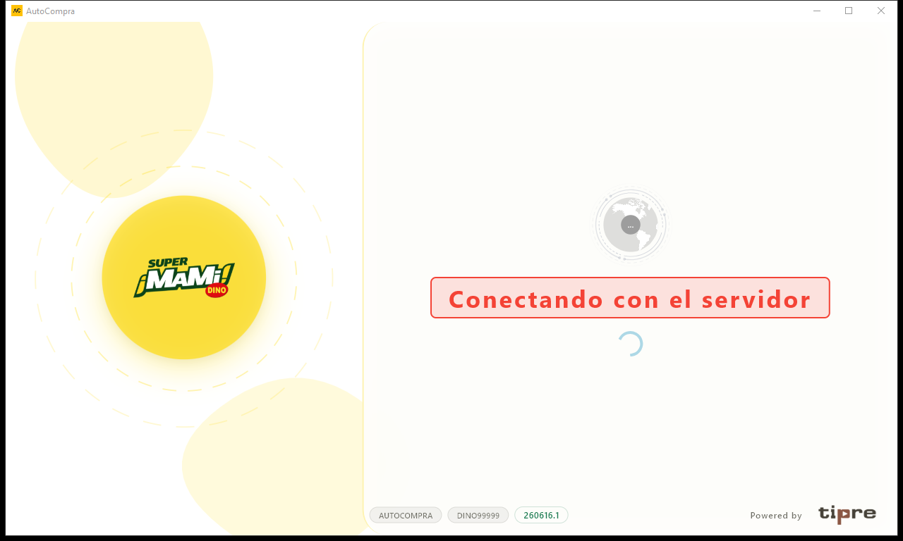 La terminal de autoservicio arrancando